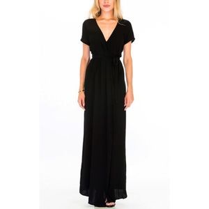 NWT Wrap Maxi Dress in Black